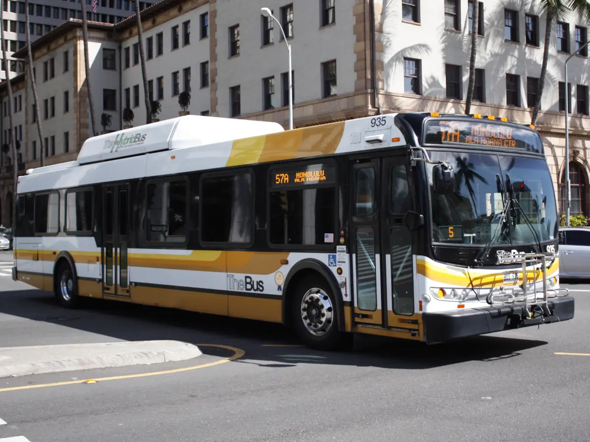 TheBus serving a street in Honolulu