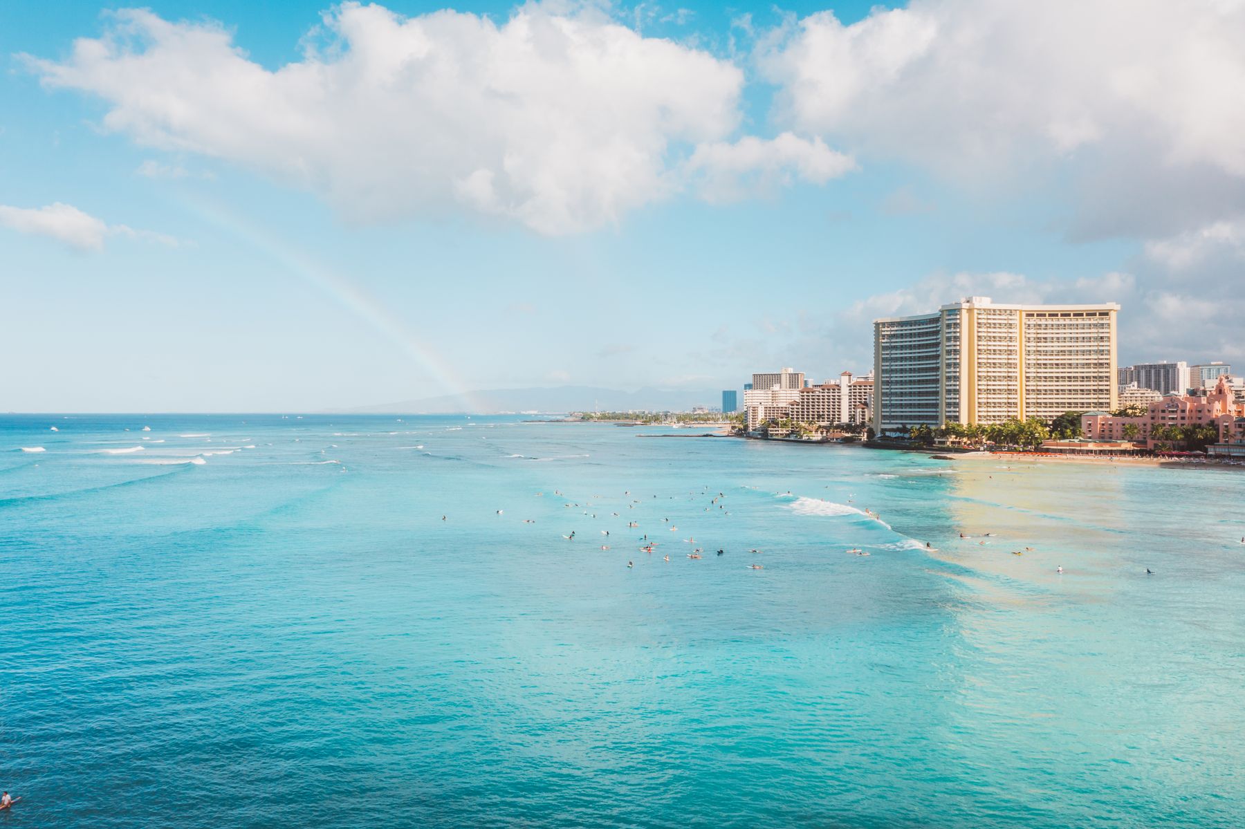 Waikiki Beach on a bright day